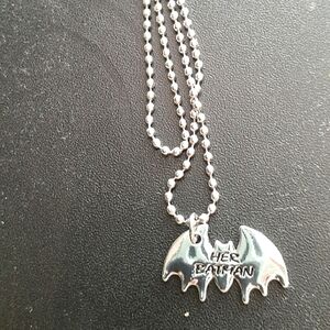 NWOT 'Her Batman' Charm with Beaded Chain
